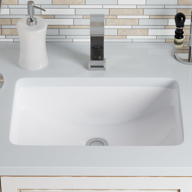 MRDirect Vitreous China Rectangular Undermount Bathroom Sink with